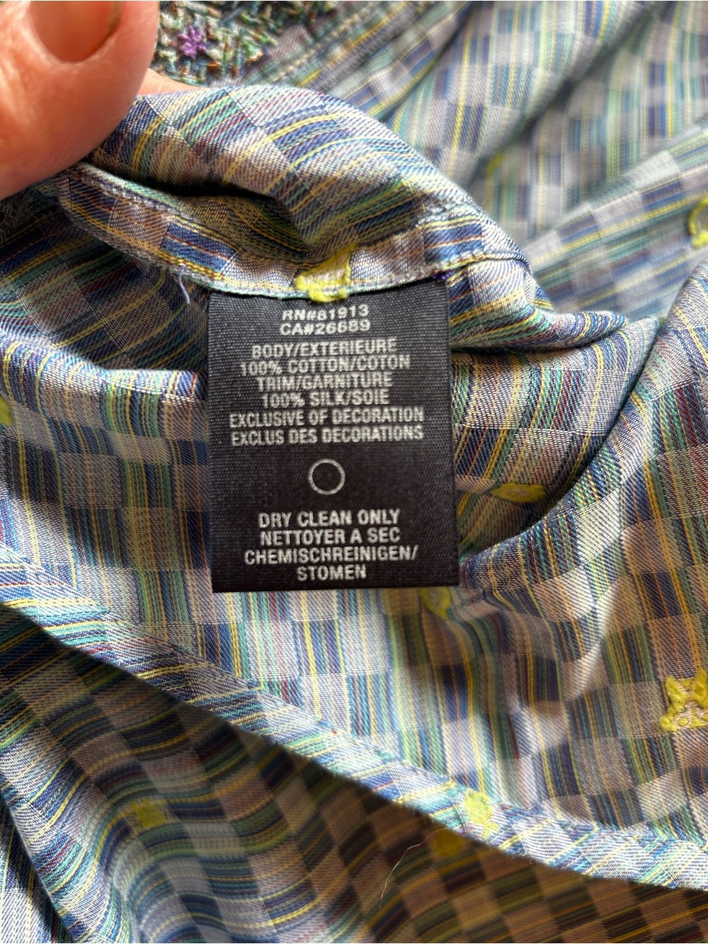Robert Graham Blue Multi-Patterned Check Button-Up Shirt - Picture 7 of 7